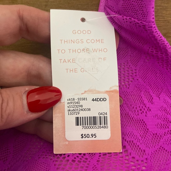 Cacique NWT bright purple comfort bliss lightly lined bra 44DDD - Picture 3 of 7